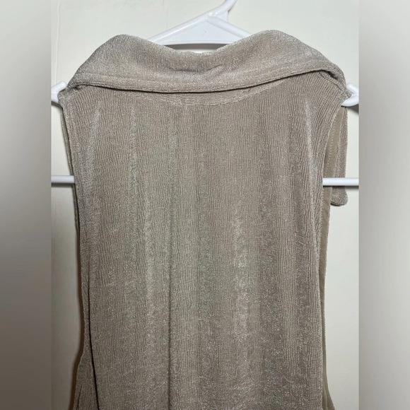 Mable Beige Ruched Button Front Collared Sleeveless Mini-Dress size M - Picture 5 of 7